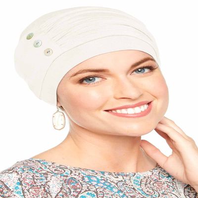 Bamboo Synergy Cap-Caps for Women with Chemo Cancer Hair Loss Luxury Bamboo - Cream