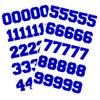 Sports Helmet Numbers 1" by Chalkallaboutit Baseball, Softball, Hockey, Football and Lacrosse (Royal Blue) view 1