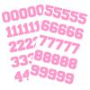 Sports Helmet Numbers 1" by Chalkallaboutit Baseball, Softball, Hockey, Football and Lacrosse (Pink) view 1