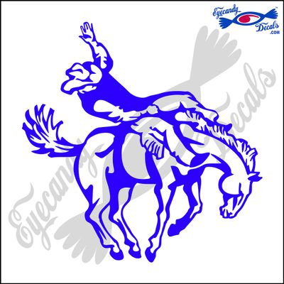 Eyecandy Decals Bucking Bronco Horse Cowboy Rodeo 5" Decal Sticker Purple