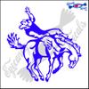 Eyecandy Decals Bucking Bronco Horse Cowboy Rodeo 5" Decal Sticker Purple view 1
