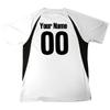 Custom England Soccer Jersey Youth Medium in White and Black view 2