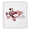 TOOLOUD Heart Sheet Music Micro Terry Sport Towel 11"x18" view 1