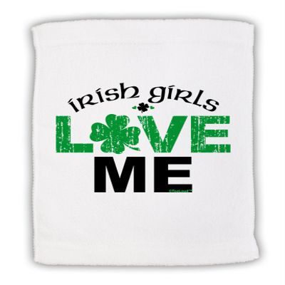 TOOLOUD Irish Girls Love Me Micro Terry Sport Towel 15" x 22"