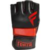 Forza Sports Leather MMA Training Gloves - Medium - Black/Red view 2