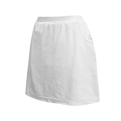 Monterey Club Women's Tonal Emboss Texture Knit Skort #4803 (White, Small)