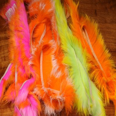 Hareline Crosscut Two Toned Rabbit Strips Purple/FL Fuchsia