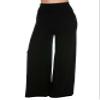 Superline Solid Palazzo Pants 3X-Large Black view 1