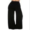 Superline Solid Palazzo Pants 3X-Large Black view 2