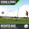 QuickPlay Kickster Elite 12x6 Portable Soccer Goal for Backyard Training - Ultra Fast Setup Weighted Soccer Goal for Turf & Indoor Use - Durable Soccer Net for Home & Team Practice view 4