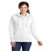 Port & Company Ladies Core Fleece Full-Zip Hooded Sweatshirt. LPC78ZH White view 1