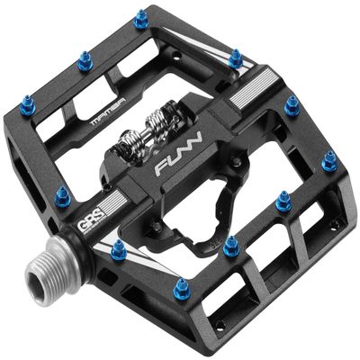 Funn Mamba MTB Clipless Pedals, Single Sided Clip Mountain Bike Pedals, Compatible with SPD Cleats, 9/16-Inch CrMo Axle Bicycle Pedals for MTB/BMX/Gravel Cycling (Black)