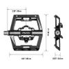 Funn Mamba MTB Clipless Pedals, Single Sided Clip Mountain Bike Pedals, Compatible with SPD Cleats, 9/16-Inch CrMo Axle Bicycle Pedals for MTB/BMX/Gravel Cycling (Black) view 3
