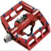 Funn Mamba MTB Clipless Pedals, Single Sided Clip Mountain Bike Pedals, Compatible with SPD Cleats, 9/16-Inch CrMo Axle Bicycle Pedals for MTB/BMX/Gravel Cycling (Red) view 1