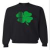 Go All Out X-Large Black Adult Distressed Shamrock St. Patrick's Day Irish Pride Sweatshirt Crewneck view 1