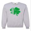 Go All Out XX-Large Athletic Heather Adult Distressed Shamrock St. Patrick's Day Irish Pride Sweatshirt Crewneck view 1