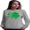 Go All Out XX-Large Athletic Heather Adult Distressed Shamrock St. Patrick's Day Irish Pride Sweatshirt Crewneck view 2