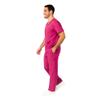 M&M SCRUBS Men Scrub Set Medical Scrub Top and Pants S Hot Pink view 3