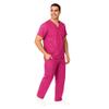 M&M SCRUBS Men Scrub Set Medical Scrub Top and Pants S Hot Pink view 4