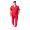 M&M SCRUBS Men Scrub Set Medical Scrub Top and Pants M Red view 1