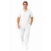 M&M SCRUBS Men Scrub Set Medical Scrub Top and Pants XL White view 1