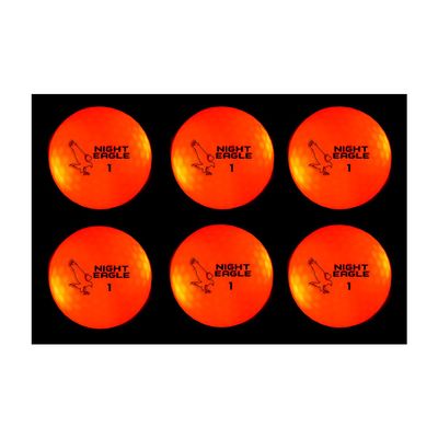 Night Eagle CV LED Golf Balls - Light Activated - No Timer - 6 Pack (Red)