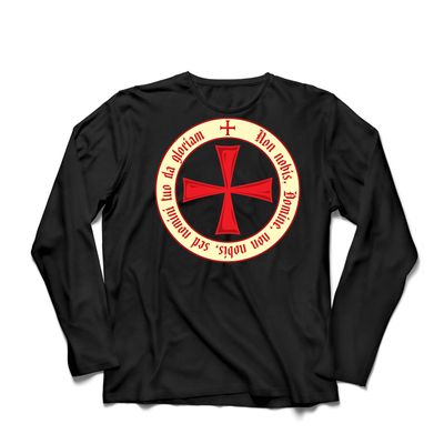 lepni.me Mens T Shirt God Wills it! The Knight Templar Crusaders Red Cross (XXX-Large Black Multi Color)