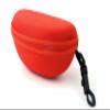 Calabria BJ143H Red Large Semi-Hard Fabric Zipper Shell Glasses Case Protective Plastic Snap Hook Belt Attach Men Women view 2