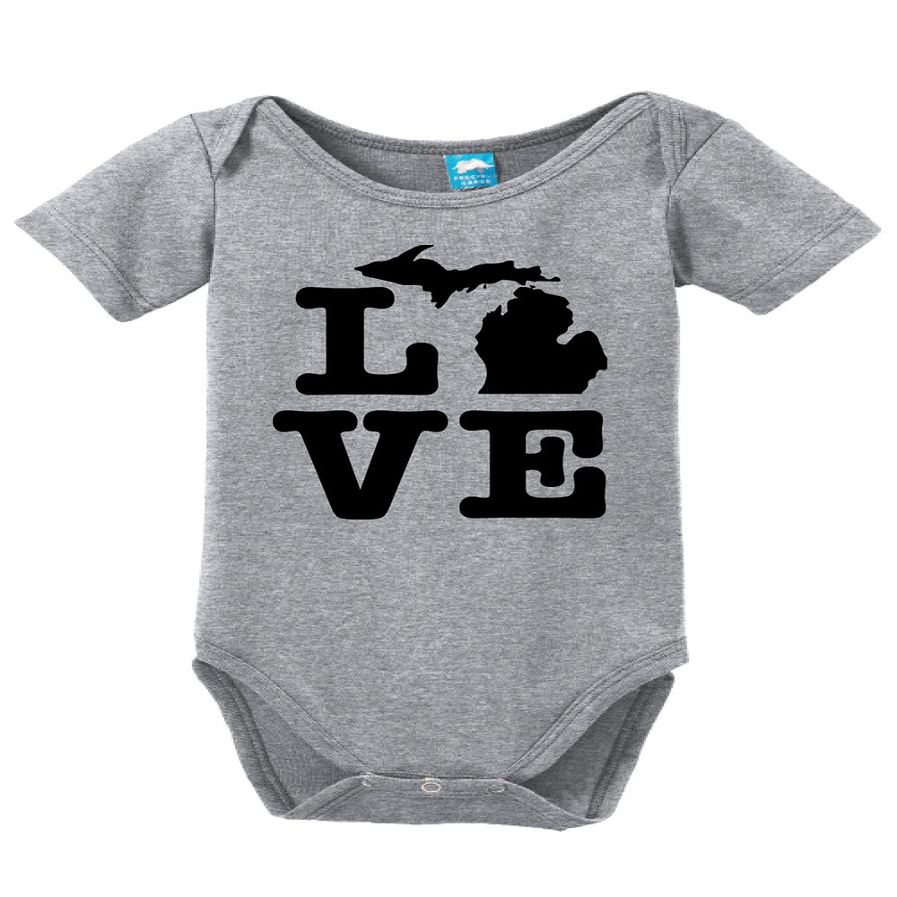 Michigan Love Printed Infant Bodysuit Baby Romper Gray 18-24 Month