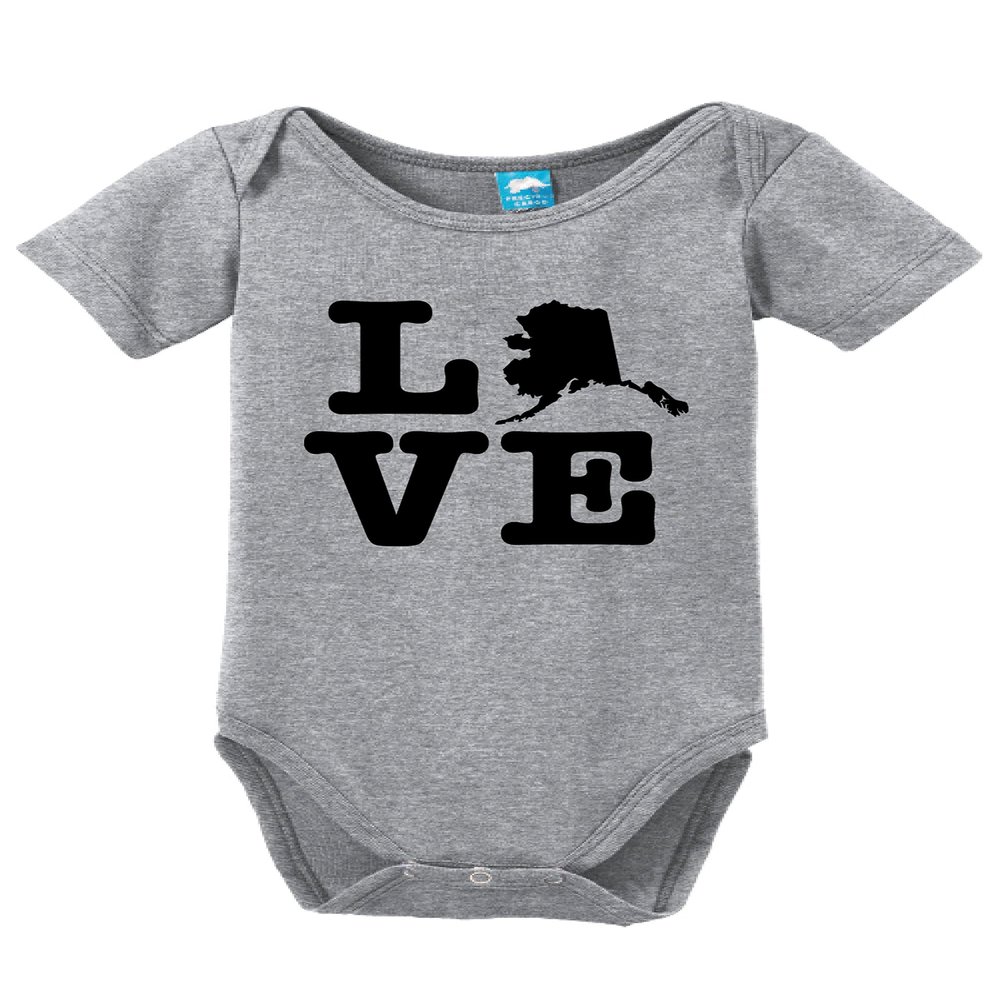 Alaska Love Printed Infant Bodysuit Baby Romper Gray 18-24 Month