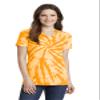 Port & Company Women's Essential Tie Dye V Neck Tee 4XL Gold view 1