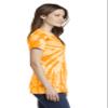 Port & Company Women's Essential Tie Dye V Neck Tee 4XL Gold view 3