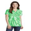 Port & Company Women's Essential Tie Dye V Neck Tee 4XL Kelly view 1