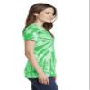 Port & Company Women's Essential Tie Dye V Neck Tee 4XL Kelly view 2