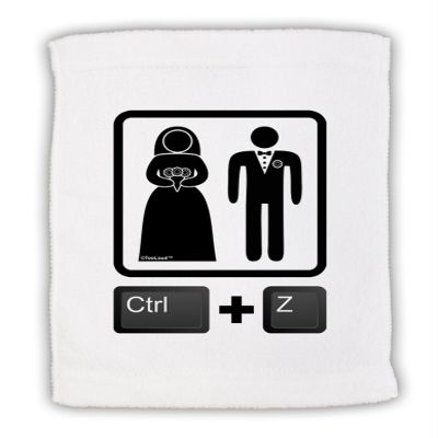 TOOLOUD Ctrl Z - Marriage Micro Terry Sport Towel 15" x 22"