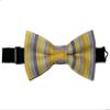 EmilyRose Couture Men's Stripes Bow Ties (Large, Yellow & Gray) view 2