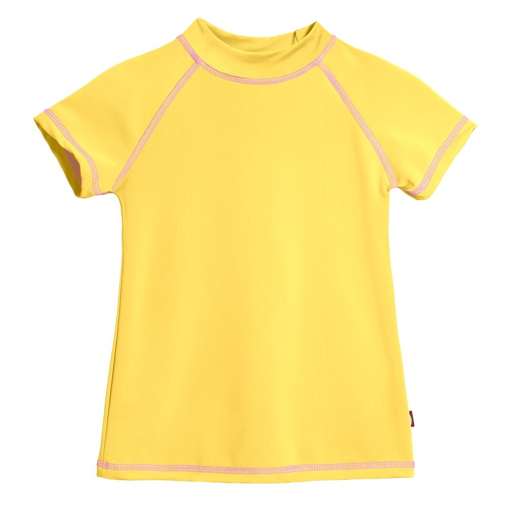 Yellow UPF 50+ Short Sleeve Rashguard for Girls by City Threads
