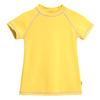 Yellow UPF 50+ Short Sleeve Rashguard for Girls by City Threads view 1