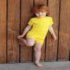 Yellow UPF 50+ Short Sleeve Rashguard for Girls by City Threads view 3