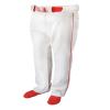 Martin Sports Youth Baseball/Softball Belt Loop Pants, White with Red Piping (White with Red Piping, YS)