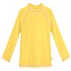 Made in USA Long Sleeve Little Girls' Rashguard Swimming Suit Swim Tshirt Tee UPF50+ Sun Protection for Beach Pool Summer Fun, LS Yellow/Pink, 4 view 1