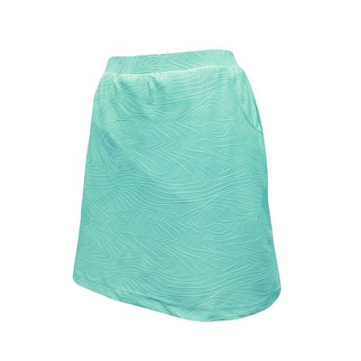 Monterey Club Women's Wavy Emboss Texture Golf Skort #4801 (Aquamarine, Medium)