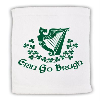 TOOLOUD Erin Go Bragh Ireland Forever Micro Terry Sport Towel 11"x18"