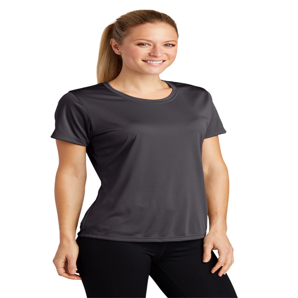 Clothe Co. Workout Tops for Women, Workout Shirt Women, Gym Tops for Women (Available in Plus Sizes), Iron Grey, S