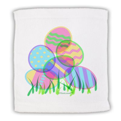 TOOLOUD Gel Look Easter Eggs Micro Terry Sport Towel 11"x18"