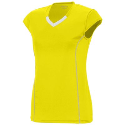 Augusta Sportswear 1218 Women's Blash Jersey - Power Yellow/White 1218A M