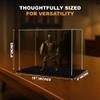 Acrylic Display Case  Versatile Small Rectangle Clear Acrylic Boxes for Display with Black Base  Display Case for Collectibles, Action Figures, Models  15" x 8" x 9"  Dustproof (A013-MDS) view 3