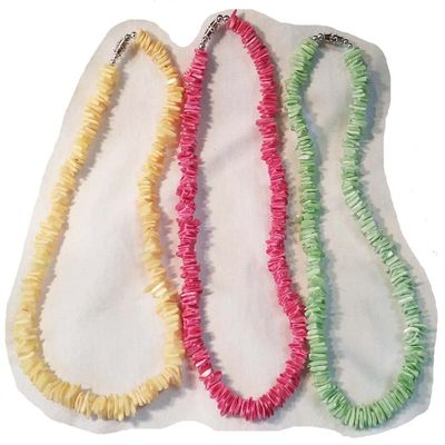 1 Pc of the Bright Color Ruff Cut Shell Necklace in Assorted Colors for Men or Ladies