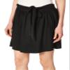 Star Vixen Women's Knee-Length Full Skater Skirt with Self-Tie Bow Belt, Black, Small view 2