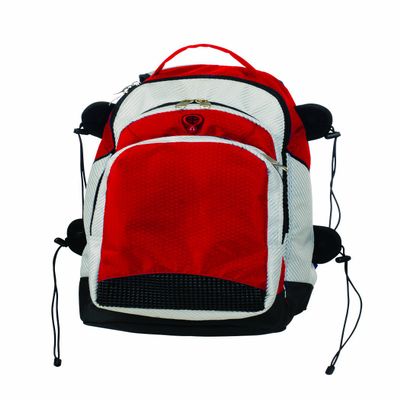 Martin Sports All Purpose Backpack, 600 Denier Nylon, Red/Silver